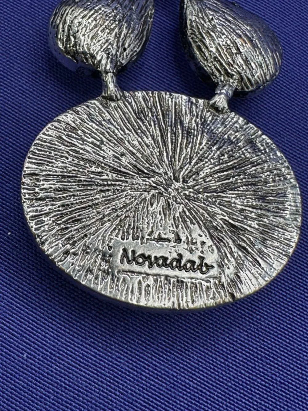 Novadab Handcrafted Cobalt Blue Nugget Crystal Pendant